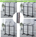 Floor Standing Metal Garment Rack - Heavy Retail Display Racks With Wheels, 6 Arms Clothing Rack, Square Tubing Portable Shirt Racks, Merchandise Display For Hanging Clothes (White)