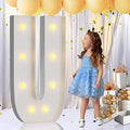 Imprsv 3FT Marquee Light Up Letter U - Large Mosaic Letters for Birthday, Baby Shower, Wedding, Engagement Party Backdrop Decor and Decorations