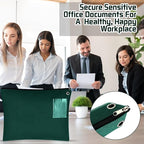 2 Pcs Interoffice Mailer Canvas Transit Sack Zipper Bag 18" x 14" Large Zipper Pouch with Grommet Interoffice Mail Bag (Green)