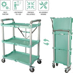 Olympia Tools 89-353 Pack N Roll Collapsible Service Cart, XL, 300LB Capacity, Teal