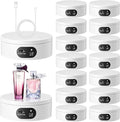 Hoteam Turner Cup Rotating Display Stand for Epoxy Glitter Tumbler Display Turner 360 Degree Tumbler Spinner Automatic Spinning Rotating Platform Mute Photography Turntable (White,16 Pcs)