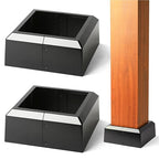 8"x8" (Actual: 7.5"x7.5") Deck Post Base Cover Split, Aluminum Post Base Trim Skirt Decorative Black 2Pack