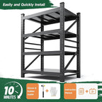 Letaya 2000LBS Storage Shelves Heavy Duty,60" H Garage Shelving Units, 4 Tier Adjustable Utility Rack Shelf,Large Metal Industrial Shelves,for Shop,Warehouse,Basement (40" W x 20" D x 60" H)
