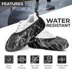 Premium Disposable Boot & Shoe Covers Booties | 50 Pack | Durable, Non-Slip, Non-Toxic, Water Resistant, Recyclable Protectors for Indoor & Outdoor | Large Size Fits Most Shoes