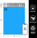 POLYSELLS 1000 pcs 9x12 Inches Blue Poly Mailers Shipping Envelopes, Strong Adhesive Sealing, Waterproof, and Tear-resistant Postal Mailing Bags for Clothing, Books, and Accessories