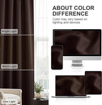 PONY DANCE Blackout Curtains for Bedroom 96 inches Long 2 Panels Set, Thermal Insulated Rod Pocket Black Out Window Drapes, Noise Reducing Window Treatment for Living Room(W52 x L96 inch,vBrown)