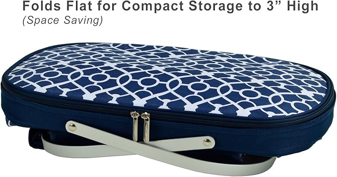 Picnic at Ascot Patented Insulated Folding Picnic Basket Cooler- Designed & Quality Approved in the USA