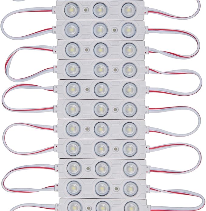 200 PCS LED Module Warm White 3000K 1.32 W 12V Injection LED Sign Module with Tape Adhesive Backside