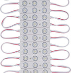 200 PCS Red Emitting Color 1.32 W DC12V Injection 3 LED Module Waterproof Decorative Back Light for Letter Sign Advertising Signs with Tape Adhesive Backside