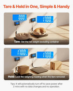 VEVOR Digital Postal Scale, 0.35 oz/3.5 oz Dual Accuracy, 440 lbs Commercial Weight Scale with Hold/Tare Function & LCD Display, Fit for Packages, Postage, Luggage, Battery & Charging Cable Included