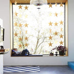 Gold Star Garland Banner Decorations - 156 Feet Bright Gold Paper Garland Hanging Decorations, Glitter Star Bunting Banner for Wedding, Birthday, Holiday, Christmas Party