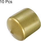 uxcell 10pcs Rubber End Caps 35mm ID Vinyl Round End Cap Cover Screw Thread Protectors Gold