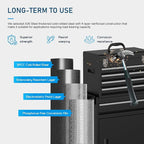 5-Drawers Black Tool Chest, 2-in-1 Mechanic Rolling Tool Box Removable Lockable Tool Storage Cabinet, Metal Tool Cart with Drawers and Wheels for Garage, Workshop