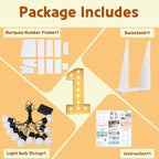 Imprsv 4FT Light Up Letters, Marquee Numbers for 1st 21st Birthdays & Anniversaries, Mosaic Numbers Kit