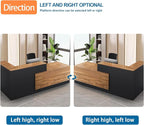 L-Shaped Reception Desk with Counter and Lockable Drawers and Storage Tall Modern Front Desk Reception Counter for Checkout Lobby Beauty Salon A Right 79inch/200cm