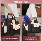 Compact Wearable Cleaning Caddy, Small Cleaning Caddy Supplies Organizer with Handle & Shoulder Straps for Housekeepers, Under Sink & Car Cleaning Tool Organizers Bag (AncoraRed)
