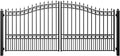 ZUMI Outdoor Steel Swing Gates - 14x6 ft. Heavy-Duty Weatherproof Security Gates - Broadway Style Driveway Fence