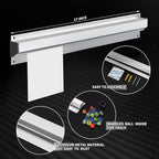 17 Inch Aluminum Ticket Holder Rail with 2 Receipt Stabbers for Restaurant, Kitchen, Bar