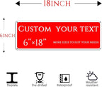 Custom Sign, street signs customized，Aluminum Weatherproof Metal Sign Multiple Sizes, Customize forSports field Business, Workplace, office, Home, Delivery Signs(6 * 18 Inch)
