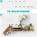 Pegboard Hooks Accessories - 62pcs 2/4/6 Inch Metal Peg Board Tool Hangers, Fits 1/8 1/4 Pegs Slots, Pegboard Wall Organizer Shelving Racks, Hanging Display Storage Holders for Garage Craft Office