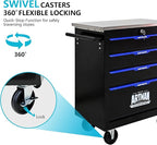 4 Drawers Rolling Tool Box on Wheels, Multifunctional Tool Chest Cabinet with Lock, Drawers Rolling Tool Cart Trolley Organizer Tool Storage Case for Garage,Warehouse - DIY Interconnectable