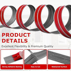 Flexible Wall Corner Protector Moulding Trim Peel and Stick Wall Corner Guards Edge Protector Self Adhesive Molding Trim Strip for Edge Ceiling (Deep Gray Wood Grain, 2.4 in x 10 Ft)