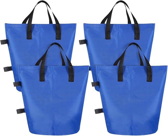 PATIKIL Canopy Weight Sand Bags, 4 Pack 110 Lbs Total Extra Large Weights Bags Waterproof Tent Leg Weights Sandbags for Outdoor Canopy Tent Sun Shelter Patio Ladder Blue (14x9")