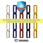 Montour Line Plastic Stanchion White 2.5 Inch Diameter with 50 Foot Chain, 6-Pack, Crowd Control Barriers