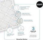 Simply 18x20x1 Air Filter, MERV 8, 6 Pack, For Home AC Furnace & HVAC (Actual Size: 17.81"x19.81"x0.75") DUST, Pet & Allergy Control,