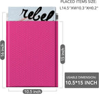 GSSUSA Large Bubble Mailers 10.5x16 Inch 250 Pack Pink Padded Envelopes, Strong Adhesion Bubble Mailer Self-Seal Bubble Envelopes for Mailing Clothes,Magazines