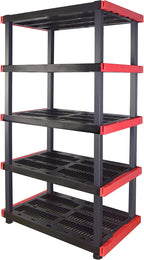 CX Craftsman, 5-Tier Highly Durable Storage Rack, 200lbs/shelf, (72.3”H x 40”W x 24”D), Interlocking Shelving Unit and Weather-Resistant Design, Perfect for Garage, Basement & Workshop
