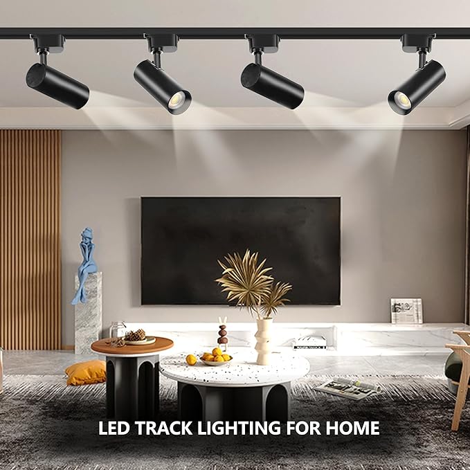 Ultra-Bright H Type Track Lighting Heads (No Track Rails), Energy-Saving 12PCS 4000K Natural White 20W 2400lm for Accent Lighting, Dimmable LED Track Lighting Ceiling Spotlight Fixture