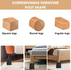 Bed Risers 2 inch, 3 inch, 4 inch, 6 inch or 8 inch Heavy Duty Furniture Risers, Up to 6000 Lbs L Shaped Design Bed Lifts Blocks for Couch Desk Sofa Table (Dark Brown 4 Pack, 6 Inch)