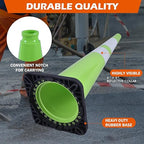 6 Pack 36 Inch Green PVC Traffic Cones with Black Base, Stable Large Size Safety Cones for Highway, Construction, and Outdoor Use (6, Green, 36 Inch)