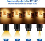 5CCT LED Track Lighting Heads Dimmable 20W 5CCT 2700K/3000k/3500k/4000k/5000k,Versatile H Track Lighting Heads,Zoomable Beam 15° to 60° Ideal for Accent Art and Task Lighting, (Black, 4 Pack)