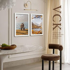 VCK 16x24 Poster Frames Set of 5, White Solid Wood Picture Frame, Textured Exclusive Wall Gallery Frame
