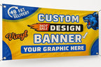 Custom Vinyl Banner - Print Image, Logo, Text Anything - Made in USA - | Personalized customizable | Full Color Design | Best Banners for Advertising, Event | Custom Banner For Indoor and Outdoor