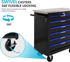 6 Drawers Rolling Tool Box on Wheels, Multifunctional Tool Chest Cabinet with Lock, Drawers Rolling Tool Cart Trolley Organizer Tool Storage Case for Garage,Warehouse - DIY Interconnectable