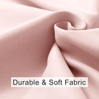 JIUZHEN Short Blackout Curtains for Small Window - Cafe Room Darkening Privacy Thermal Insulated Half Window Curtains Tiers for Bathroom,Kitchen, W 42 x L 30, Set of 2 Panels with Tiebacks, Blush Pink