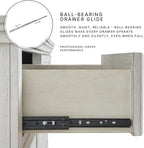 Signature Design by Ashley Arkenton Modern 5-Drawer Chest of Drawers with Safety Stop, Soft Close and Felt Lined, Gray & White