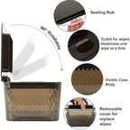 3 Pack Wipes Dispenser Seal-Designed Wipe Dispenser Holder Wipes Case Box for Bathroom Keep Wipes Fresh, Dust-Proof & Non-Slip