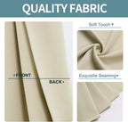 ChrisDowa Blackout Curtains 36 Inches Long for Living Room, Grommet Thermal Insulated Room Darkening Curtains for Bedroom (1 Panel Set, Beige, 52W x 36L)