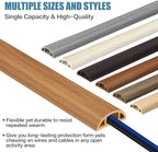 Floor Cord Covers for Wires 3.3FT Cable Hider Wire Cover Self Adhesive Cord Hider Floor for Offices, Homes, Workshops, Warehouses Cable Cavity 0.39" W x 0.27" H