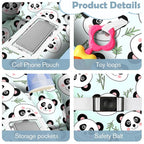 Shopping Cart Cover for Baby 2-in-1 High Chair Cover with Safety Harness Multifunctional Green Panda Cart Covers for Babies Soft Padded Grocery Cart Cover for Baby Boy Girl