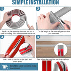 Floor Cord Covers for Wires 20FT Cable Hider Wire Cover Self Adhesive Cord Hider Floor for Offices, Homes, Workshops, Warehouses Cable Cavity 0.39" W x 0.27" H