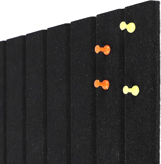 Large Felt Bulletin Board 47x47 Inch, 16pcs Peel and Stick Felt Wall Tiles Modern Push Pin Board for Wall Organization