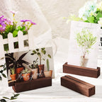 Zonon Wood Place Card Holders - Table Number Stands for Wedding Party Events (Walnut Color, 4.6 x 1.1 x 0.9 Inch)