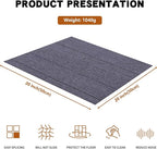 16-Pack 20"x20" Carpet Tiles, Non-Adhesive Soft Padded Floor Squares with Seamless Look for Home, Office, Indoor & Outdoor Use (43 Sq Ft) (K3)