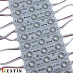 REXTiN Super Bright 200pcs 3 LED Module Blue 5050 SMD 66-72LM Each Module Waterproof Decorative Light for Letter Sign Advertising Signs with Tape Adhesive Backside
