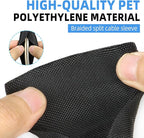 Automotive Wire Loom Tubing, Split Braided Cord Protectors from Pets No Chew, Flexible Cable Sleeve Cable Management for TV/Computer/Electric Wires (Black, 1/2"-10ft)